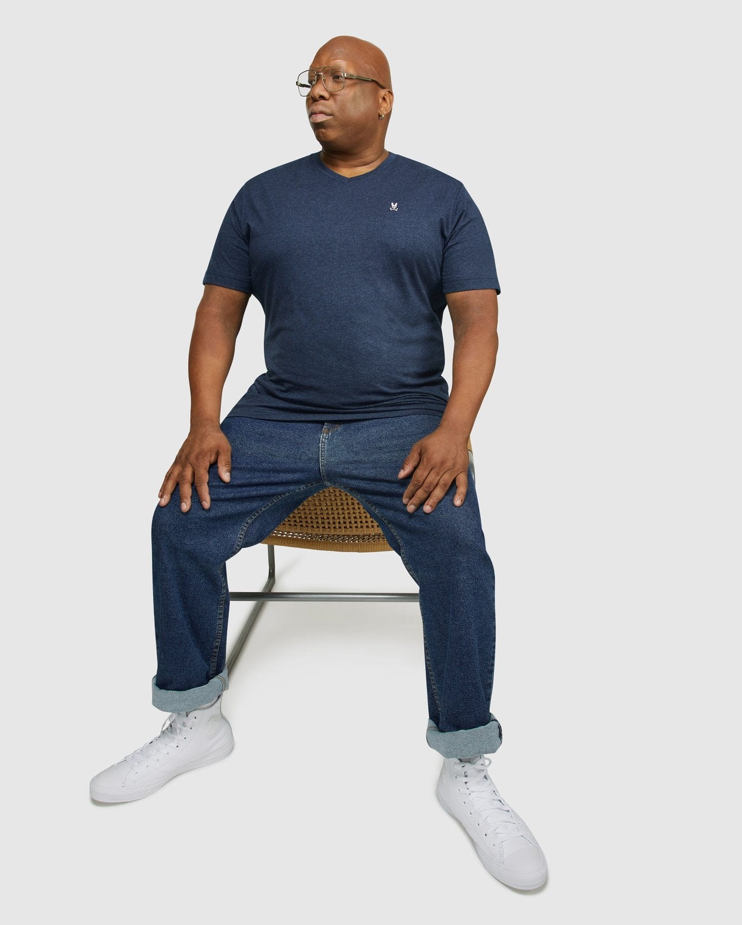 Big and Tall Classic V Neck Tee - Image 4