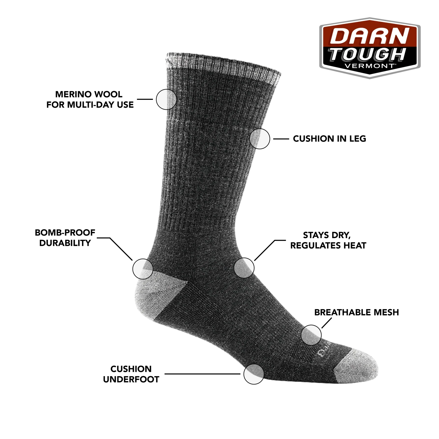 John Henry Boot Midweight Work Sock - Image 3