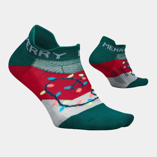 Limited Edition "Merry & Bright" Elite Light Cushion No Show Tab Socks - Image 2