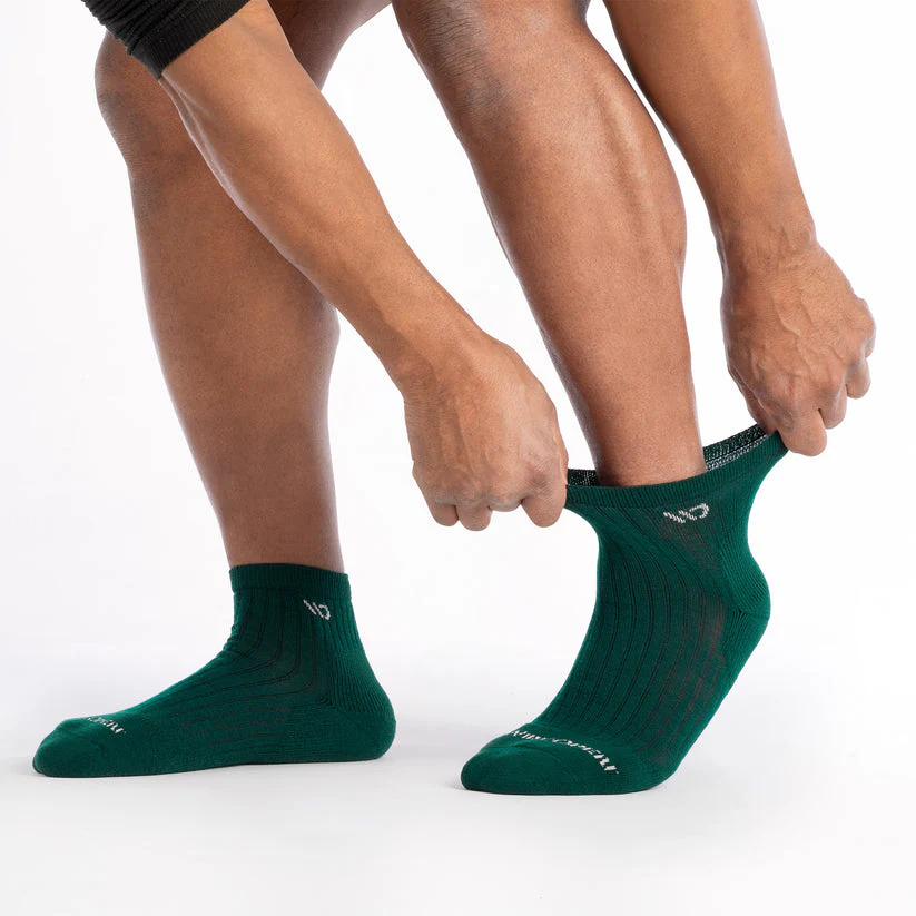 Solid Cushioned Quarter Socks - Image 19